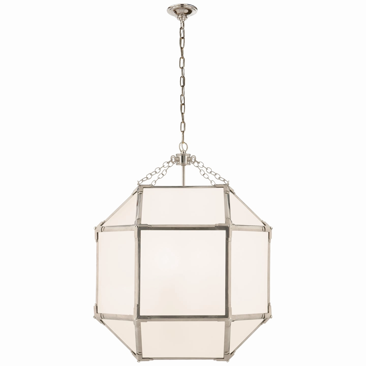 Morris Three Light Lantern Polished Nickel Ceiling Lights Lighting best price
