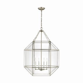 Morrison Four Light Lantern Antique Brushed Nickel Ceiling Lights Lighting free shipping