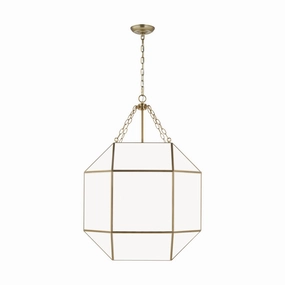 Morrison Four Light Lantern Satin Brass Ceiling Lights Lighting free shipping