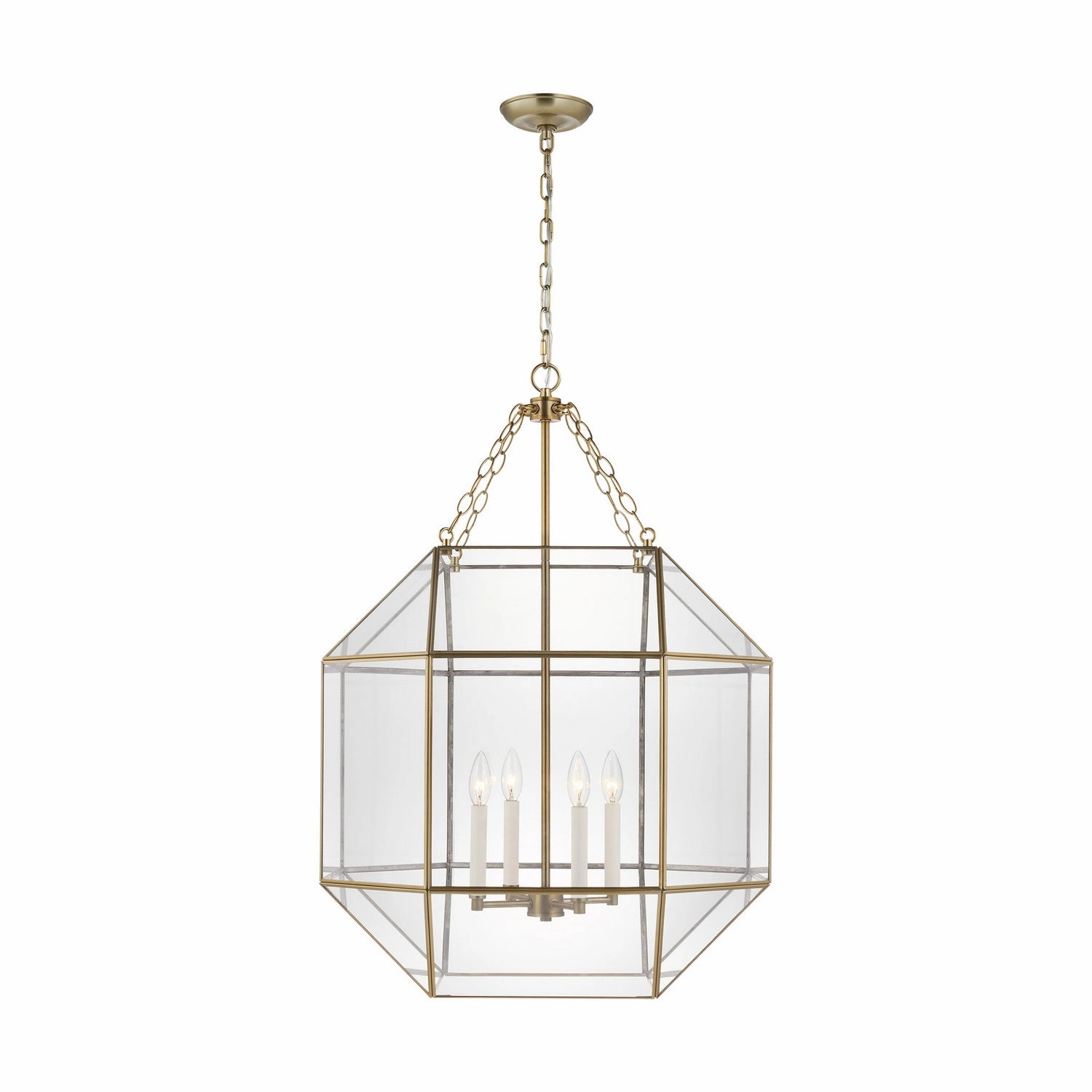 Morrison Four Light Lantern Satin Brass Ceiling Lights Lighting free shipping