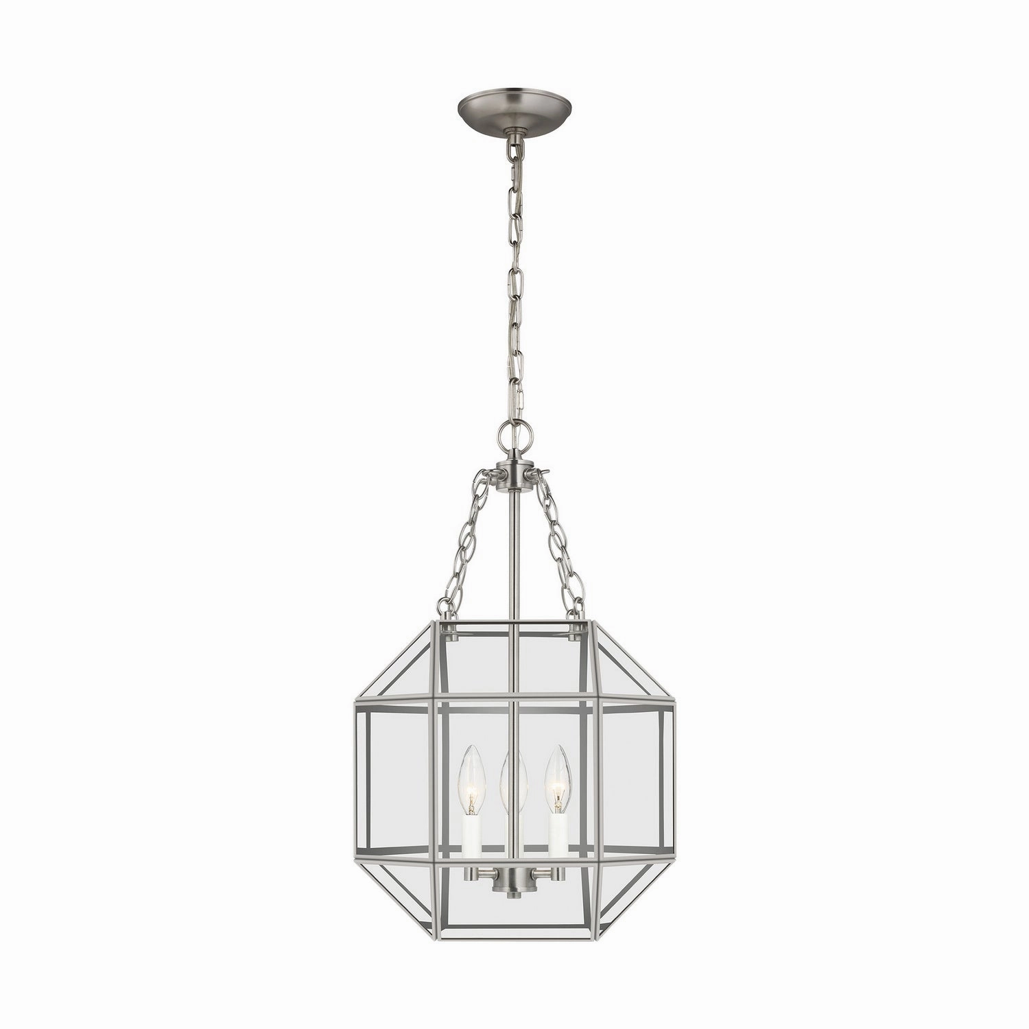 Morrison Three Light Lantern Brushed Nickel Ceiling Lights Lighting free shipping