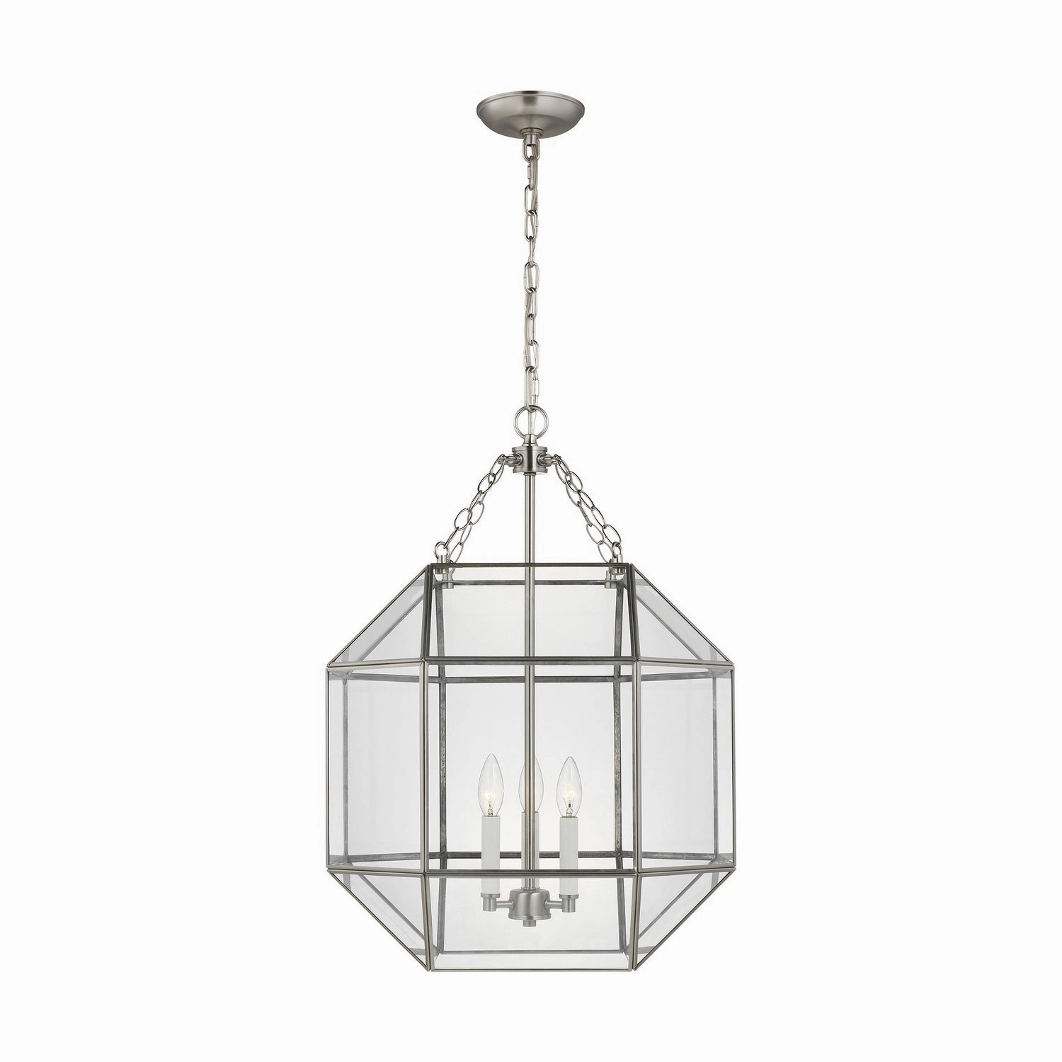 Morrison Three Light Lantern Brushed Nickel Ceiling Lights Lighting free shipping