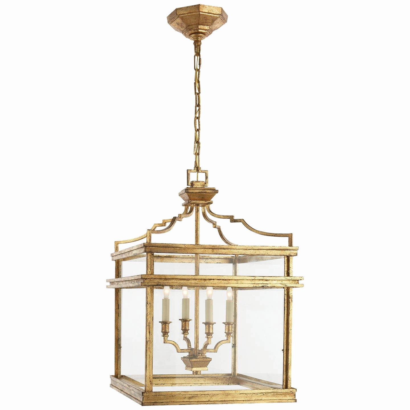 Mykonos Four Light Lantern Gilded Iron Ceiling Lights Lighting free shipping