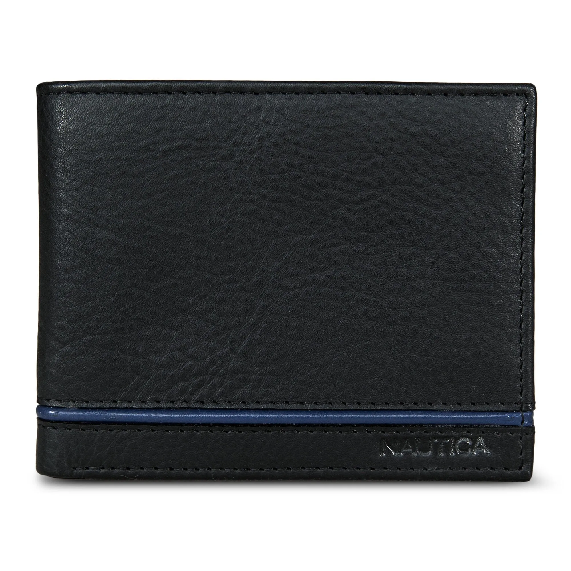 Nautica Mens Leather Bifold Wallet