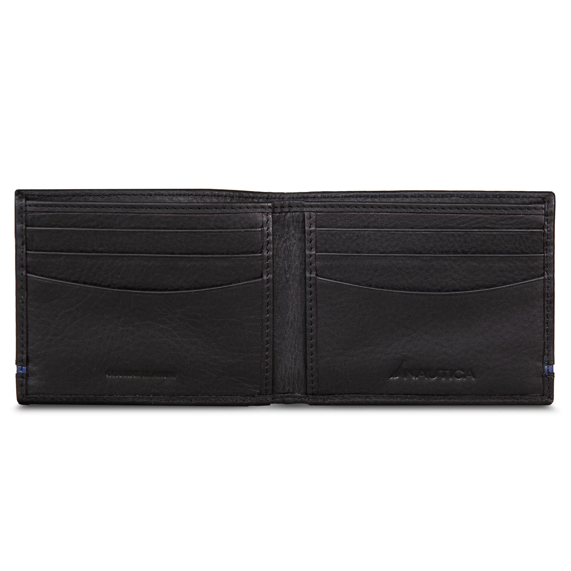 Nautica Mens Leather Bifold Wallet