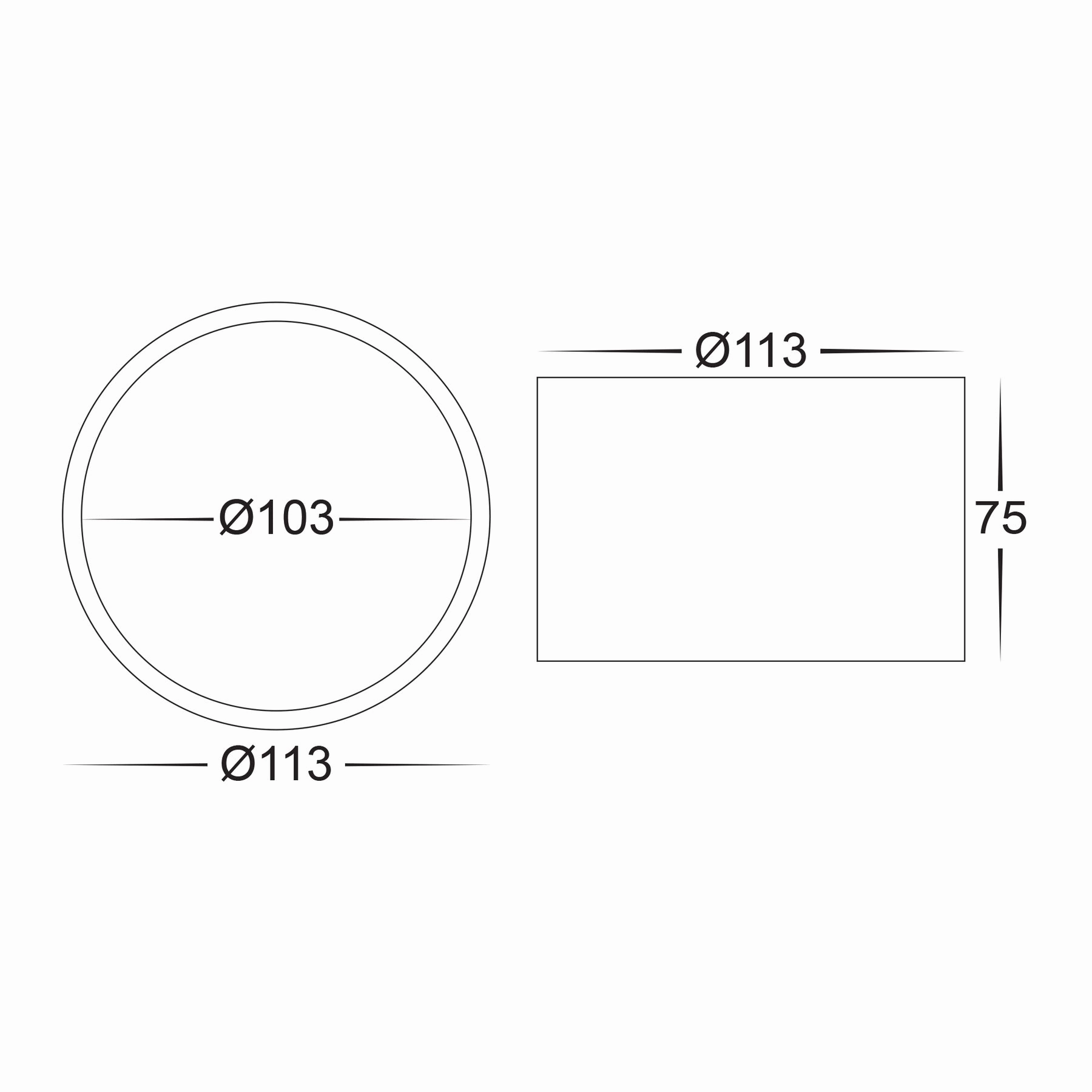 Nella 12v 12w 120 3CCT Black Surface Mount Downlight Exterior Down Lights clearance