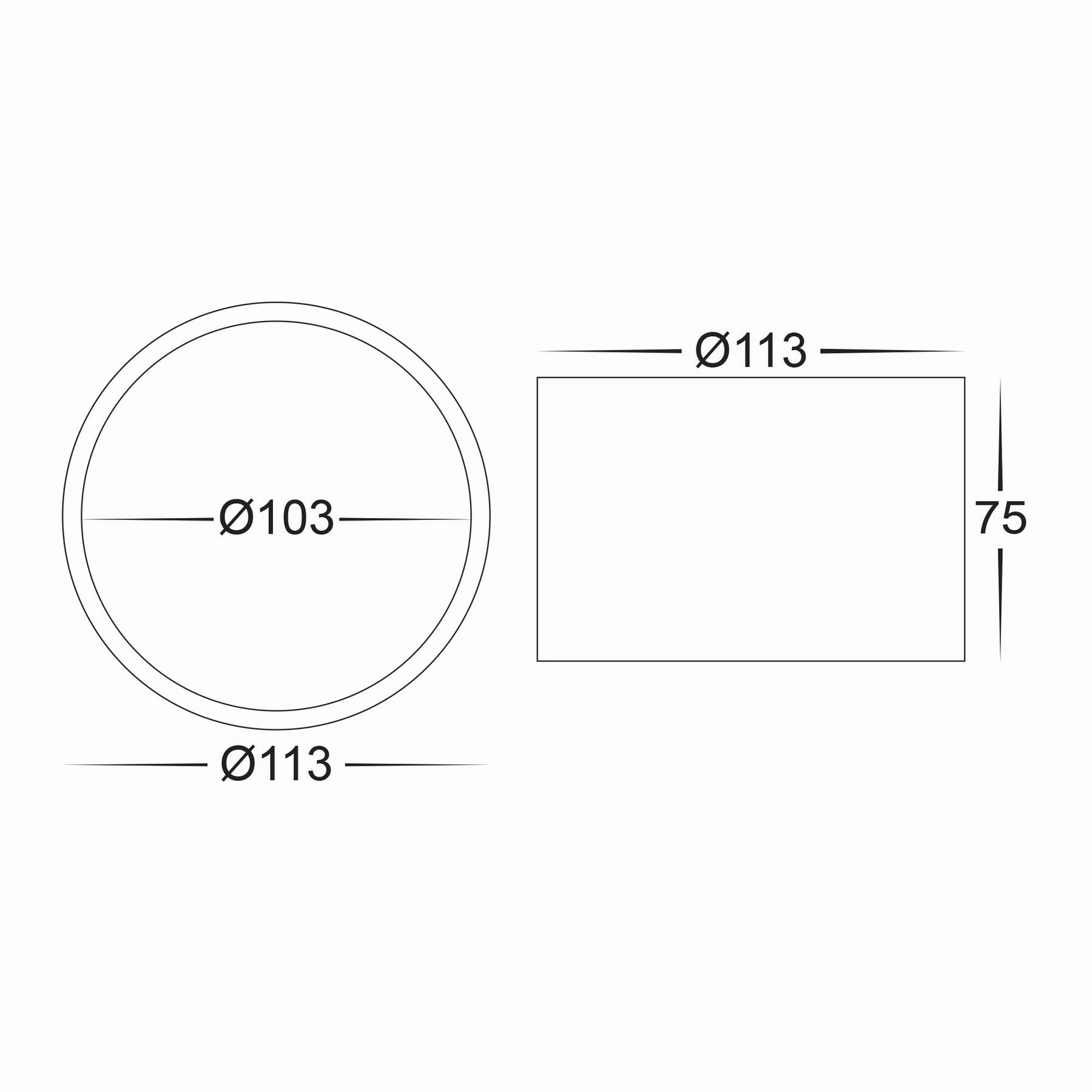 Nella 12v 12w 120 3CCT White Surface Mount Downlight Exterior Down Lights clearance
