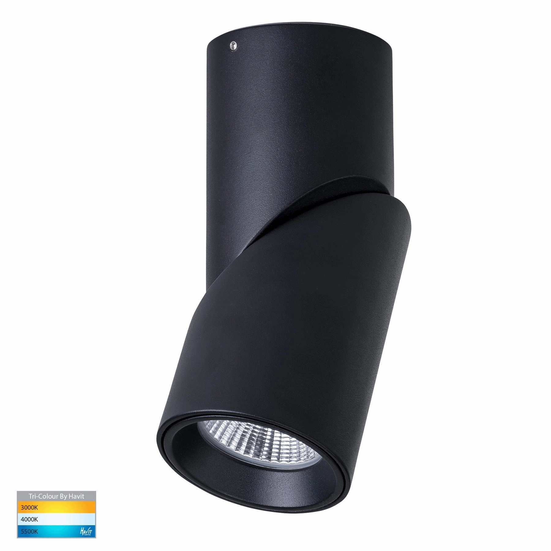 Nella 12v 12w 36 3CCT Rotatable Black Surface Mount Downlight Downlights Security Special