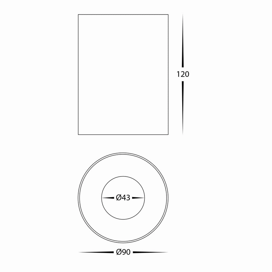 Nella 12v 12w 60 5CCT Black Surface Mount Downlight Exterior Down Lights clearance
