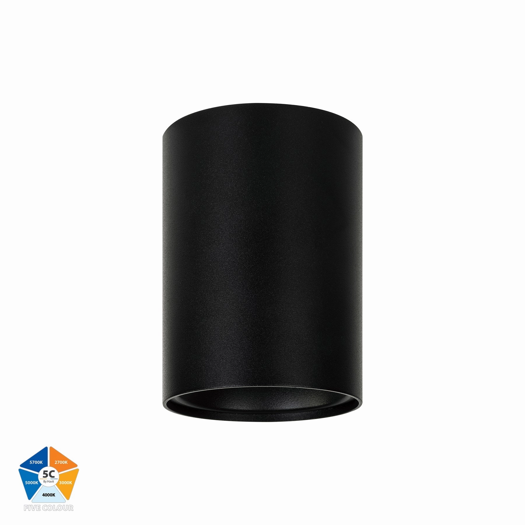 Nella 12v 12w 60 5CCT Black Surface Mount Downlight Downlights Security Special