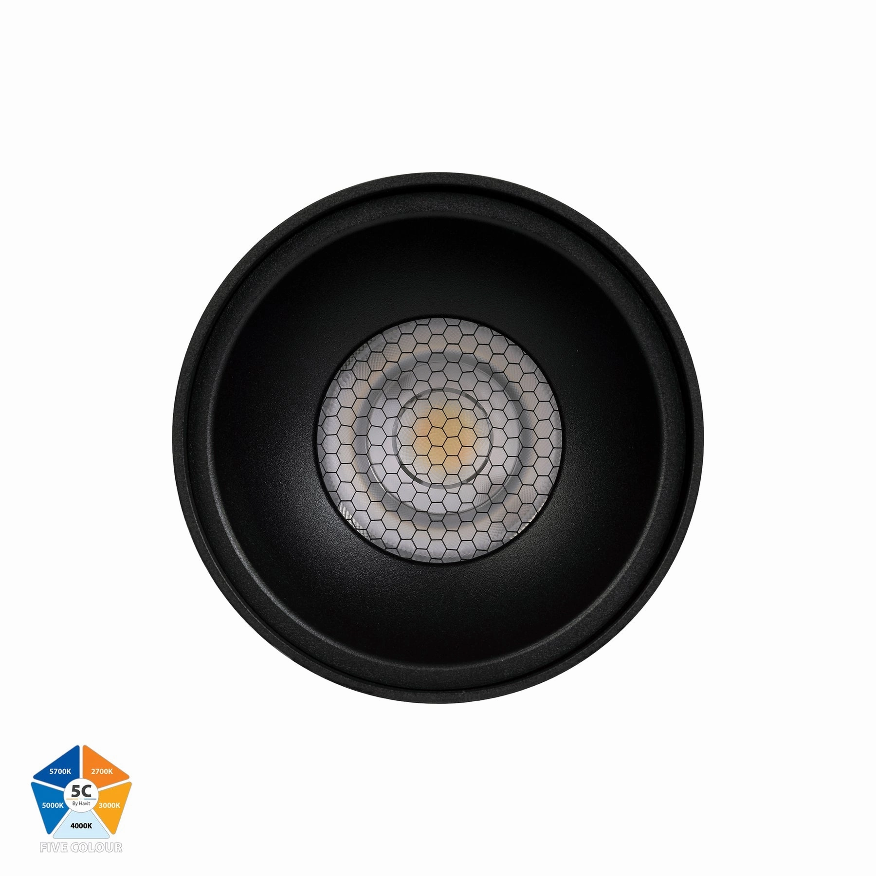 Nella 12v 12w 60 5CCT Long Black Surface Mount Downlight Exterior Down Lights clearance