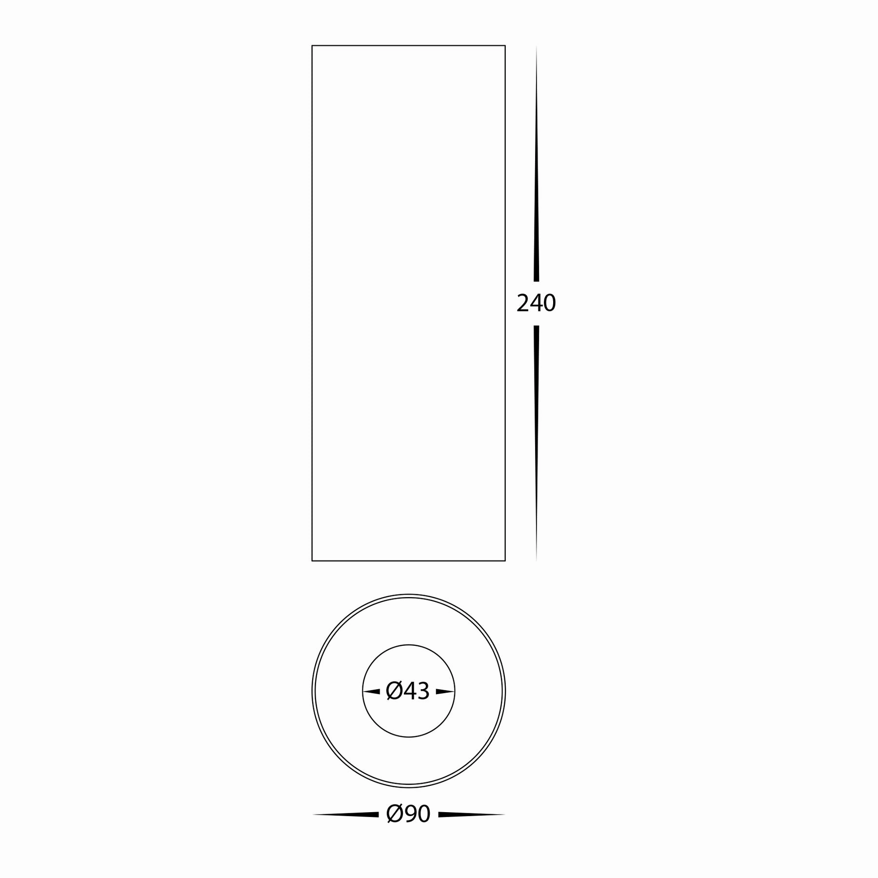 Nella 12v 12w 60 5CCT Long White Surface Mount Downlight Exterior Down Lights clearance