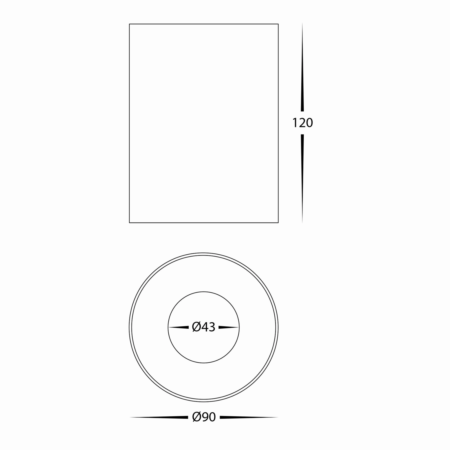 Nella 12v 12w 60 5CCT White Surface Mount Downlight Exterior Down Lights clearance