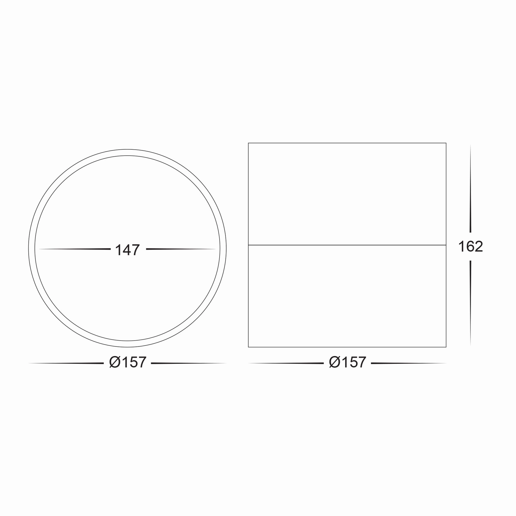 Nella 12v 18 120 3CCT Black Surface Mount Downlight C/W Extension Exterior Down Lights clearance