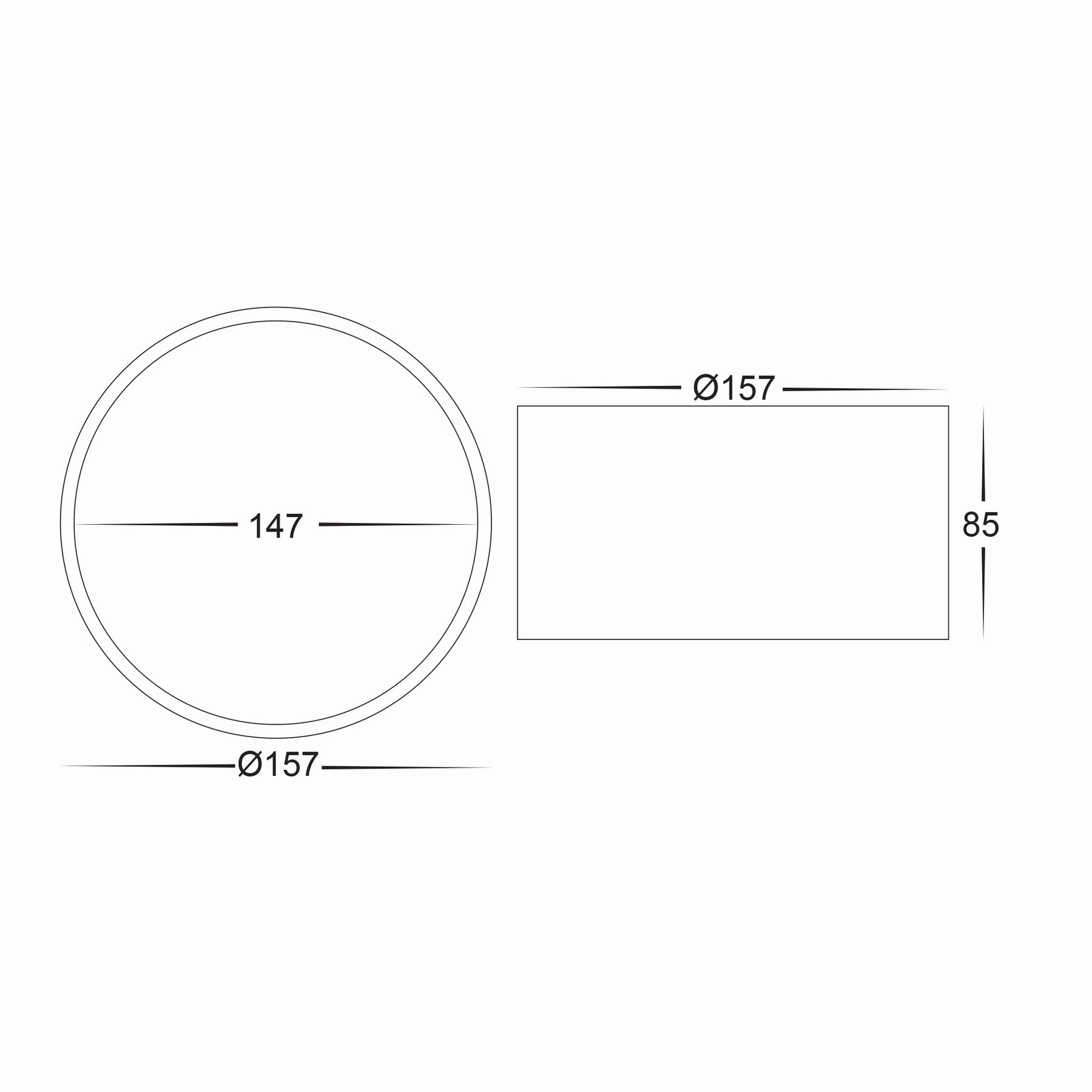 Nella 12v 18w 120 3CCT Black Surface Mount Downlight Exterior Down Lights clearance