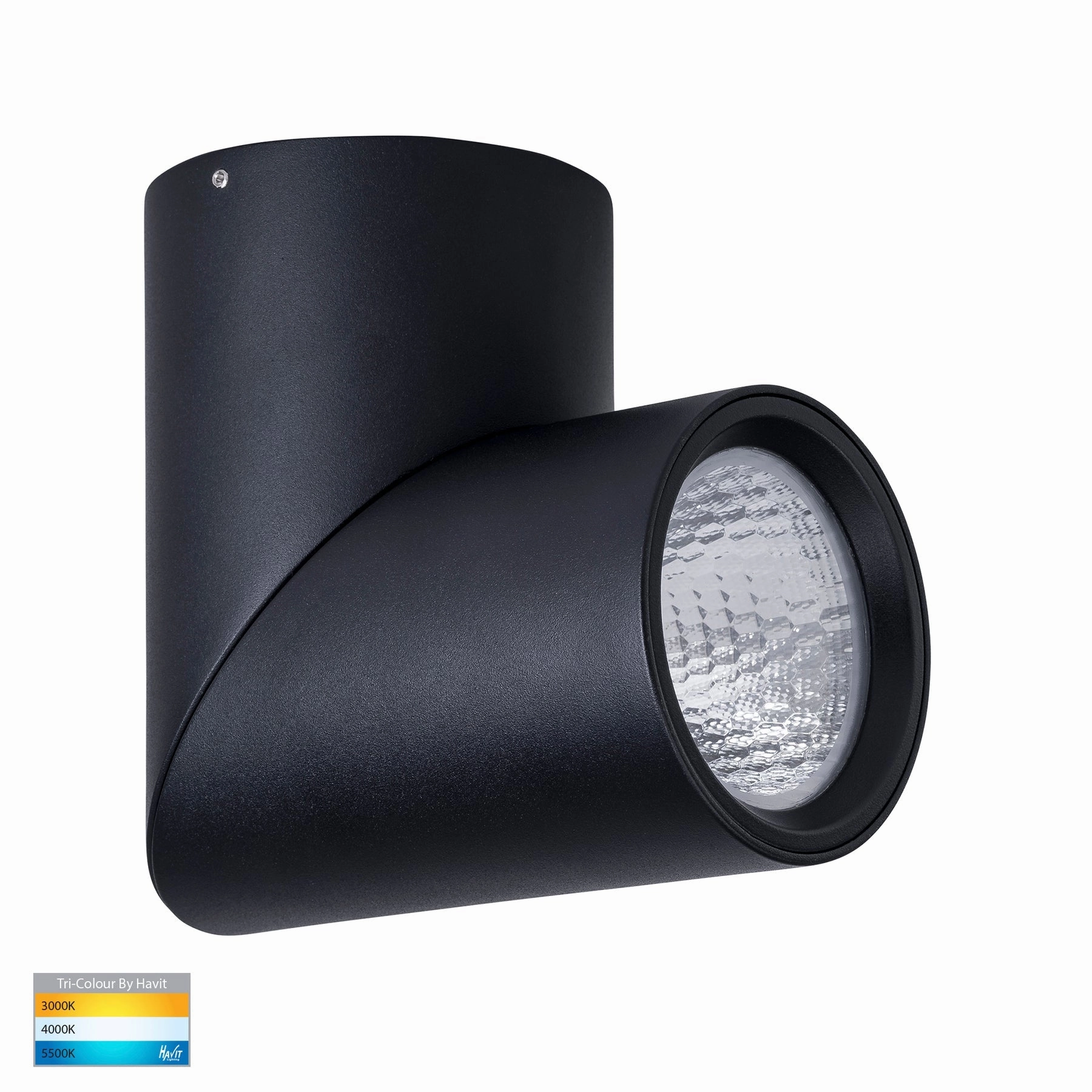 Nella 12v 18w 60 3CCT Rotatable Black Surface Mount Downlight Exterior Down Lights clearance