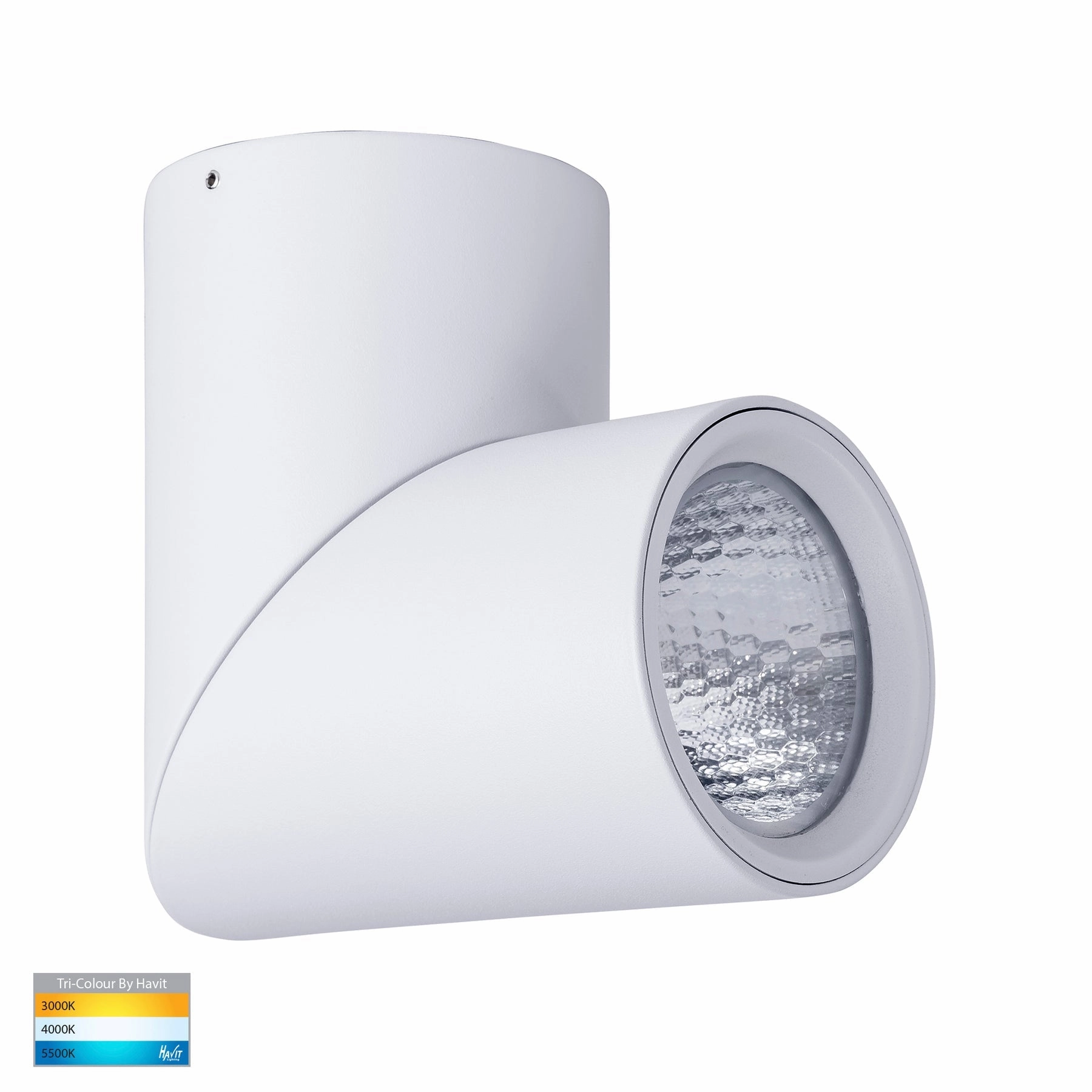 Nella 12v 18w 60 3CCT Rotatable White Surface Mount Downlight Exterior Down Lights clearance