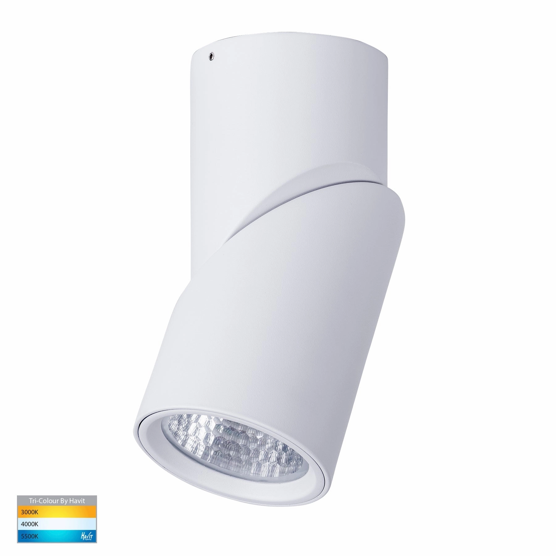 Nella 12v 18w 60 3CCT Rotatable White Surface Mount Downlight Downlights Security Special