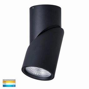 Nella 12v 24w 60 3CCT Rotatable Black Surface Mount Downlight Downlights Security Special