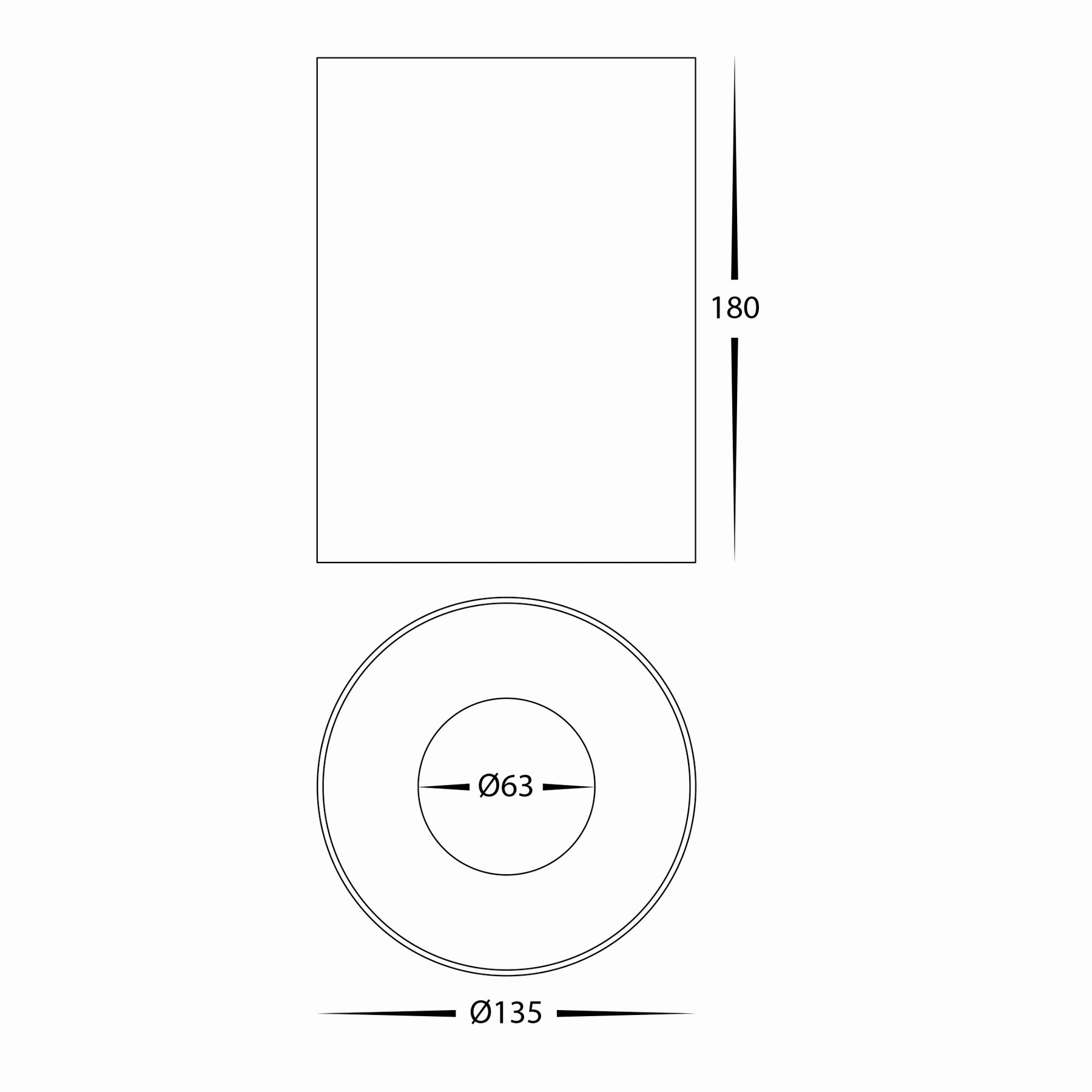 Nella 12v 24w 60 5CCT White Surface Mount Downlight Exterior Down Lights clearance