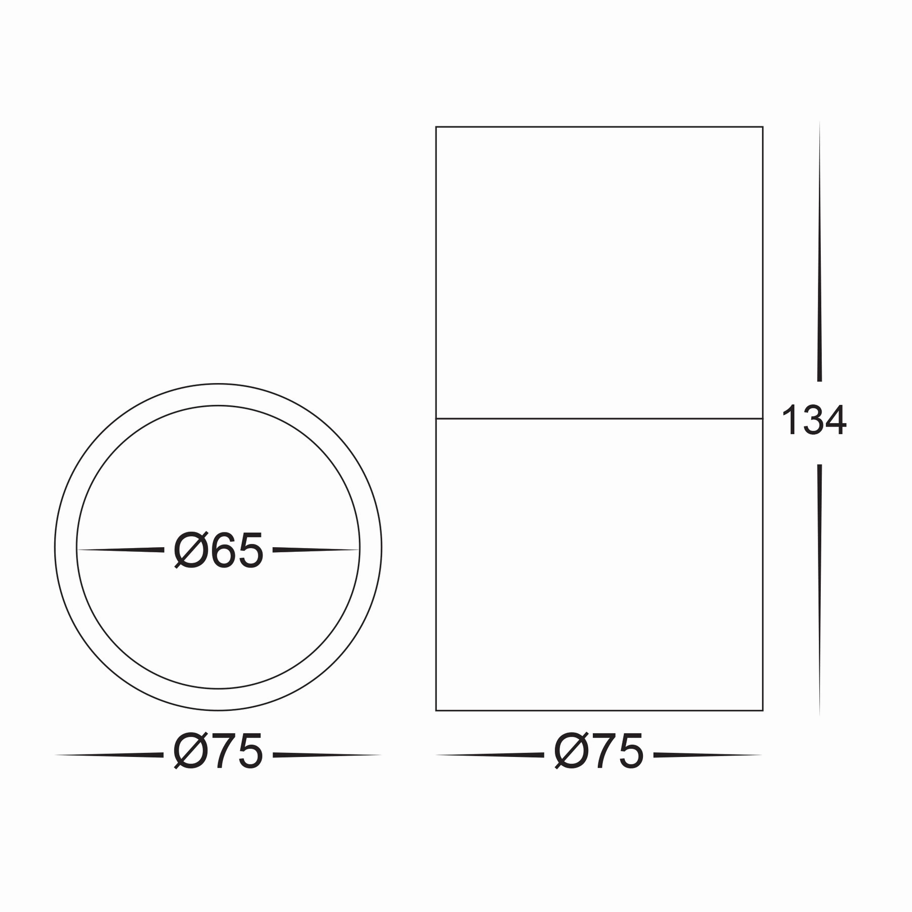 Nella 12v 7w 120 3CCT Black Surface Mount Downlight C/W Extension Exterior Down Lights clearance
