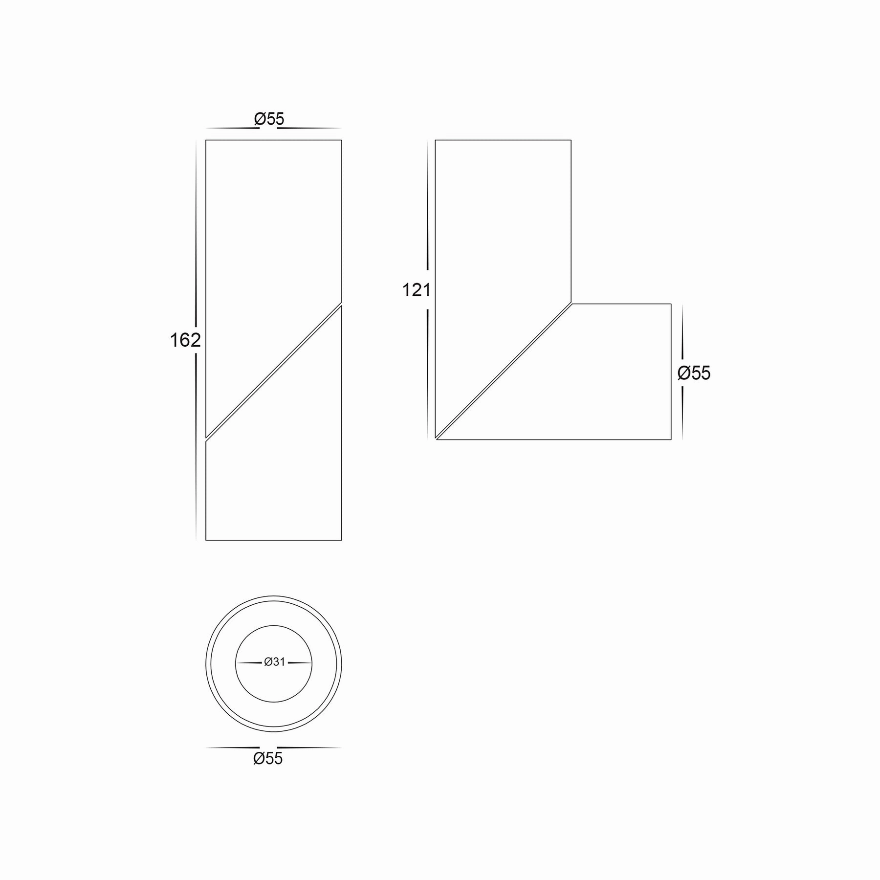 Nella 12v 7w 36 3CCT Rotatable White Surface Mount Downlight Exterior Down Lights clearance