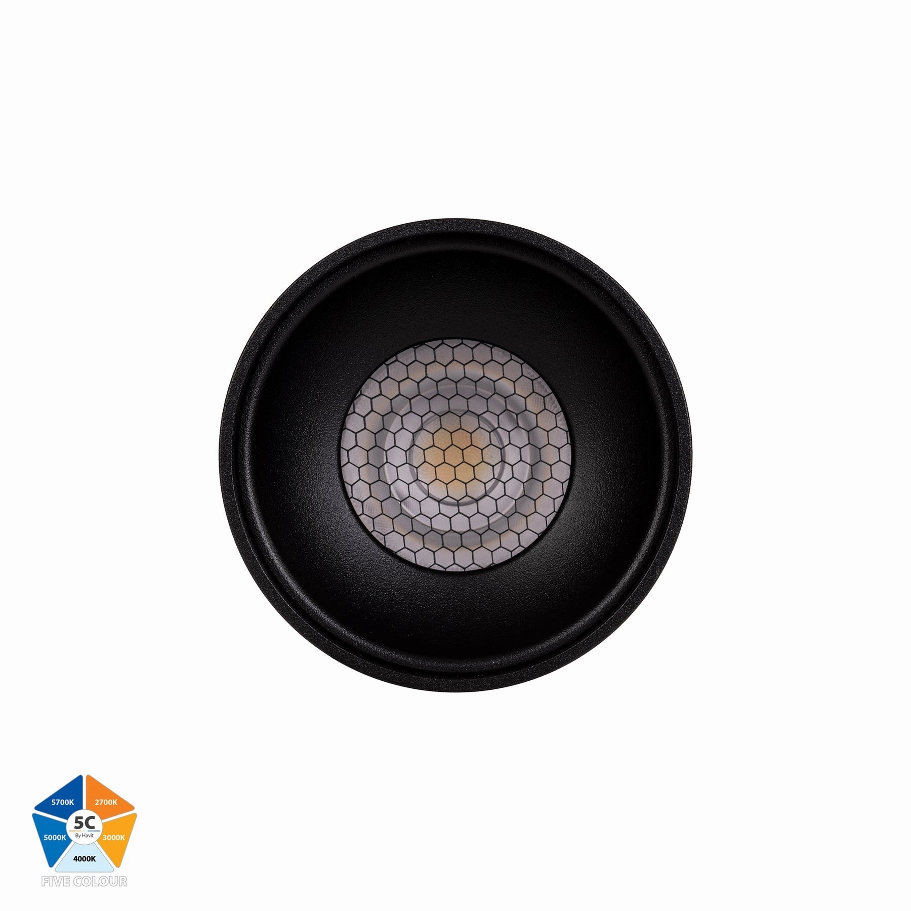 Nella 12v 7w 60 5CCT Long Black Surface Mount Downlight Exterior Down Lights clearance