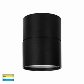 Nella 240v 12w 120 3CCT Black Surface Mount Downlight C/W Extension Downlights Security Special