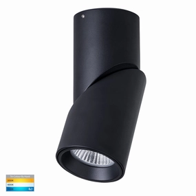 Nella 240v 12w 36 3CCT Rotatable Black Surface Mount Downlight Downlights Security Special
