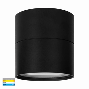 Nella 240v 18w 120 3CCT Black Surface Mount Downlight C/W Extension Downlights Security Special
