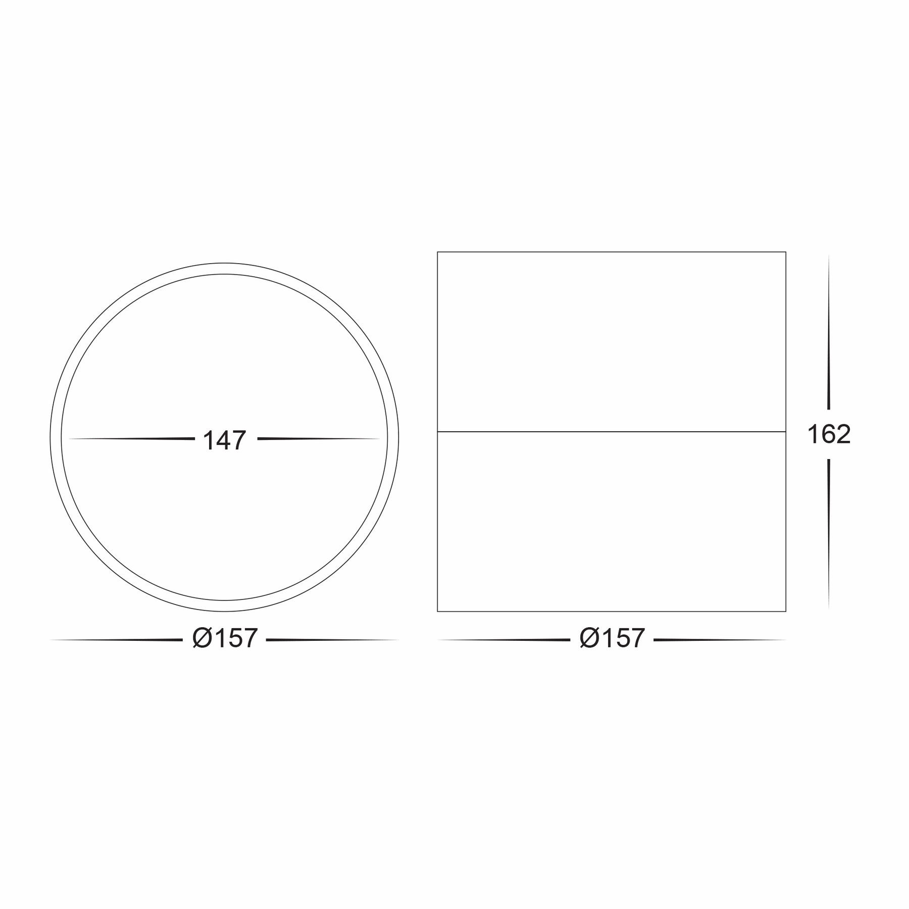 Nella 240v 18w 120 3CCT Black Surface Mount Downlight C/W Extension Exterior Down Lights clearance
