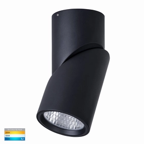 Nella 240v 18w 60 3CCT Rotatable Black Surface Mount Downlight Downlights Security Special