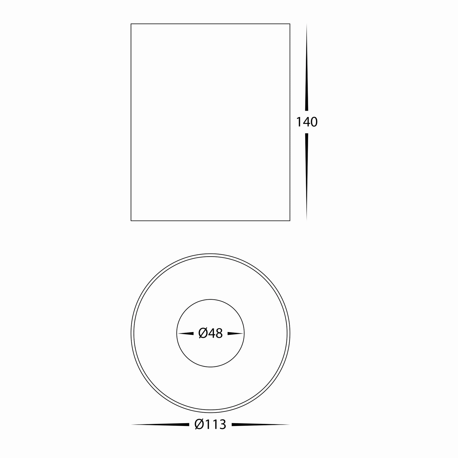 Nella 240v 18w 60 5CCT White Surface Mount Downlight Exterior Down Lights clearance