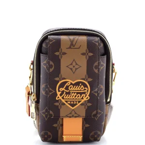 Nigo Flap Double Phone Pouch Limited Edition Stripes Monogram Canvas