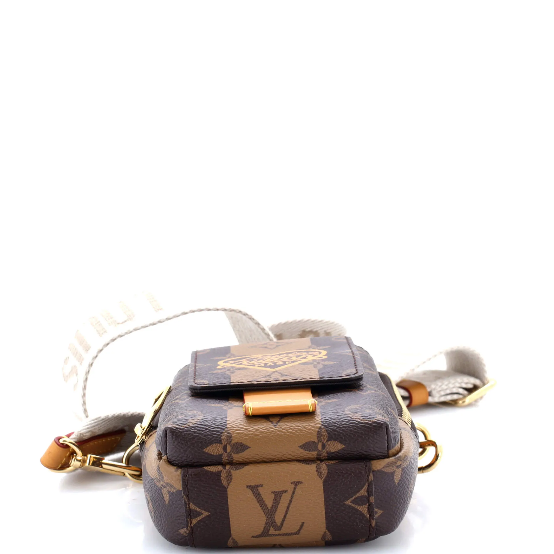 Nigo Flap Double Phone Pouch Limited Edition Stripes Monogram Canvas