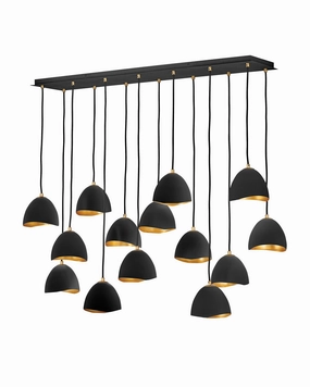 Nula LED Chandelier in Shell Black Modern Ceiling Lights shop