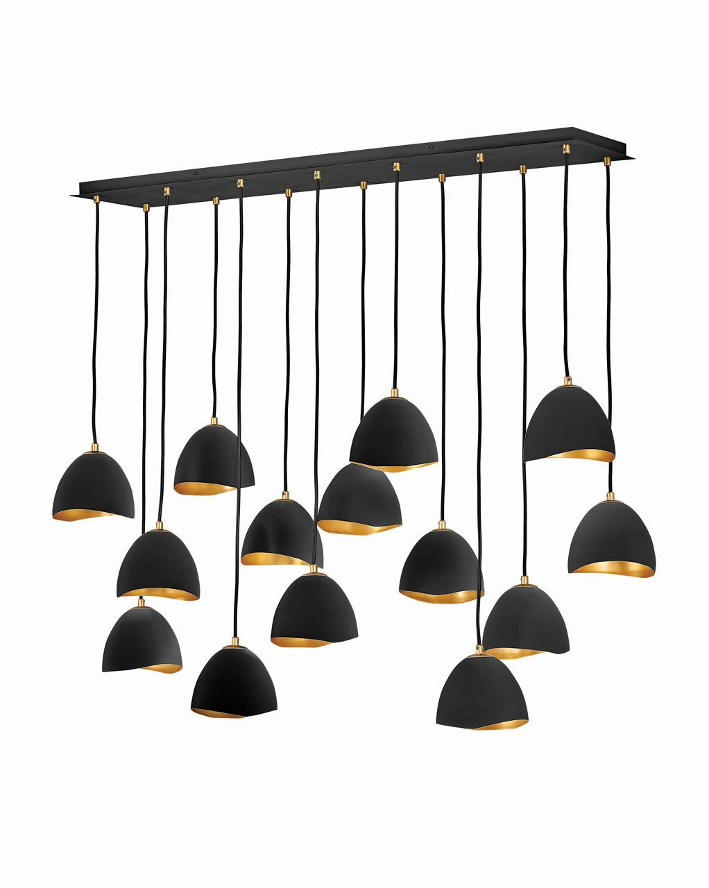 Nula LED Chandelier in Shell Black Modern Ceiling Lights shop