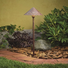 One Light Hammered Roof Textured Tannery Bronze Outdoor Path Lights Lighting buy now