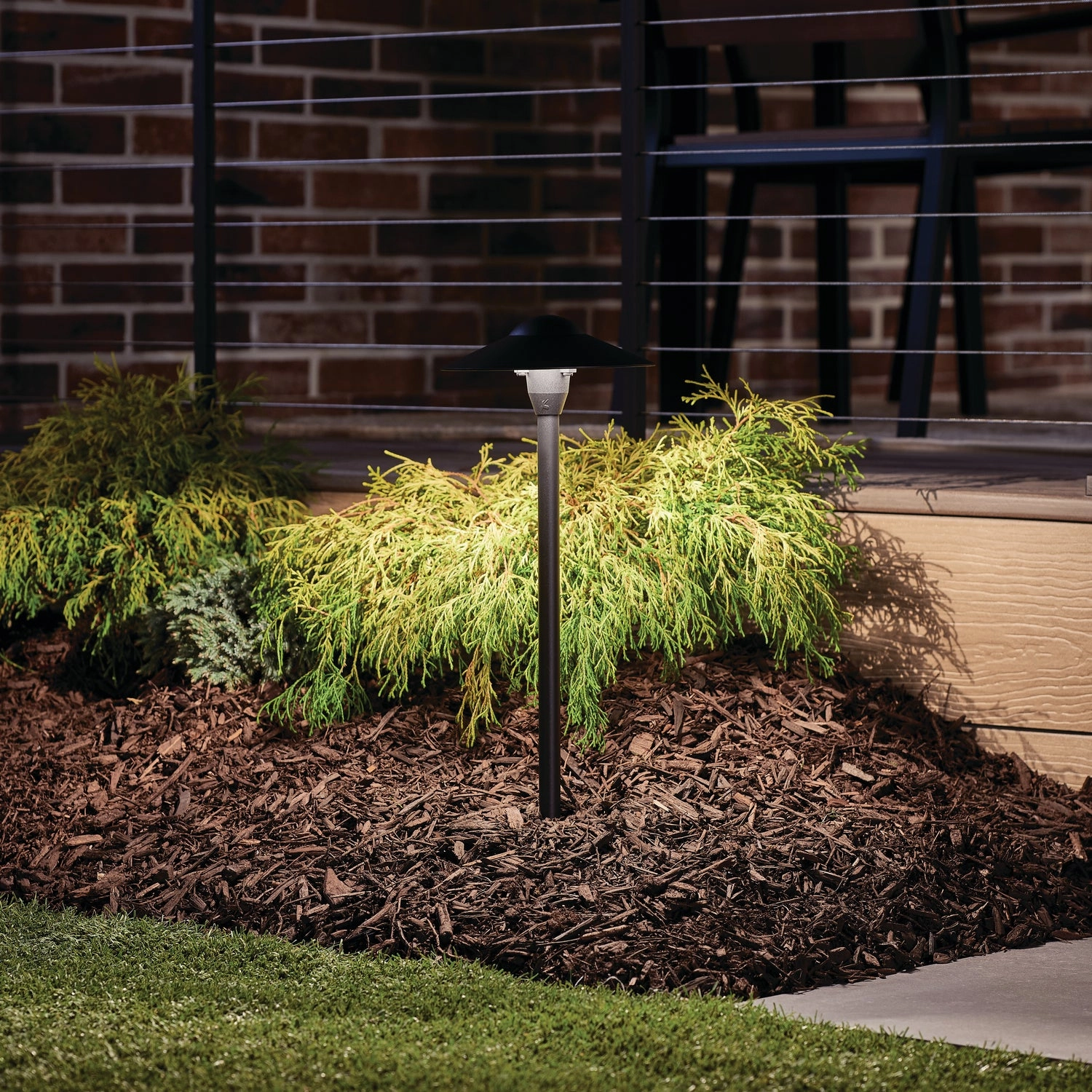 One Light Path & Spread Textured Black Outdoor Path Lights special offer