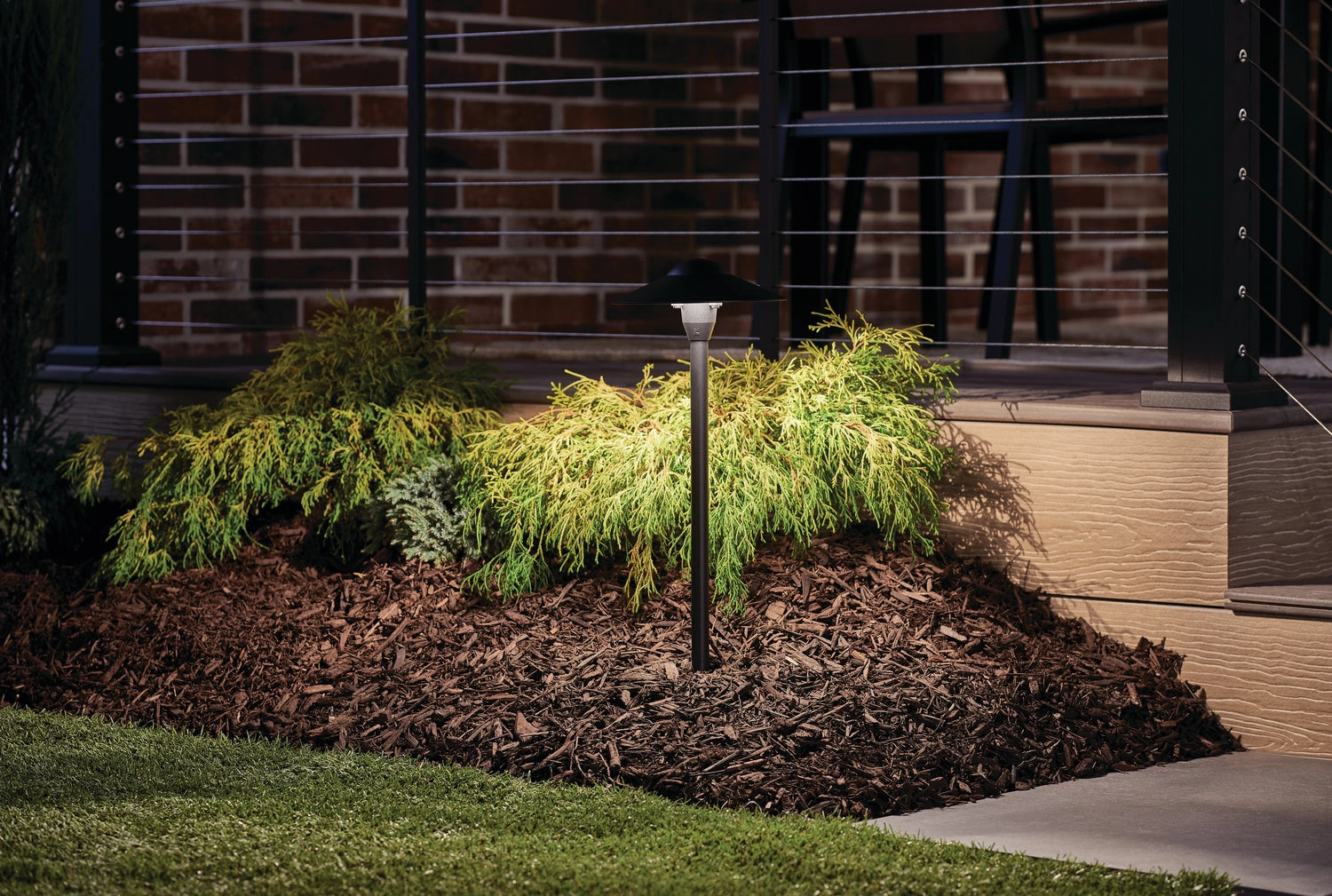 One Light Path & Spread Textured Black Outdoor Path Lights special offer