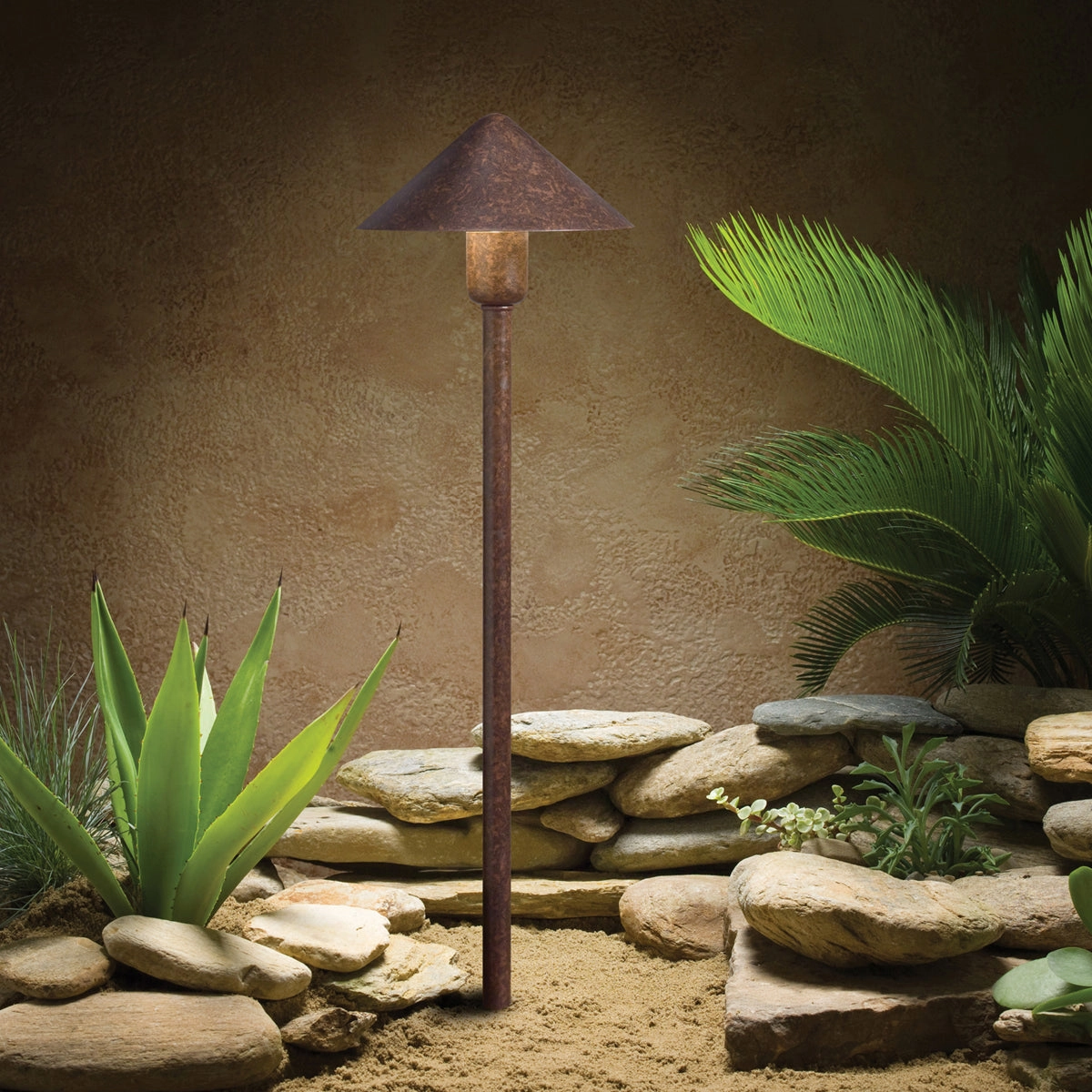 One Light Path & Spread Textured Tannery Bronze Outdoor Path Lights Lighting buy now