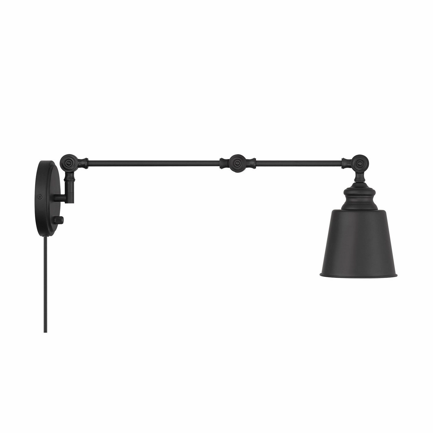One Light Wall Sconce (Set of 2) Matte Black Budget Wall Lights now available