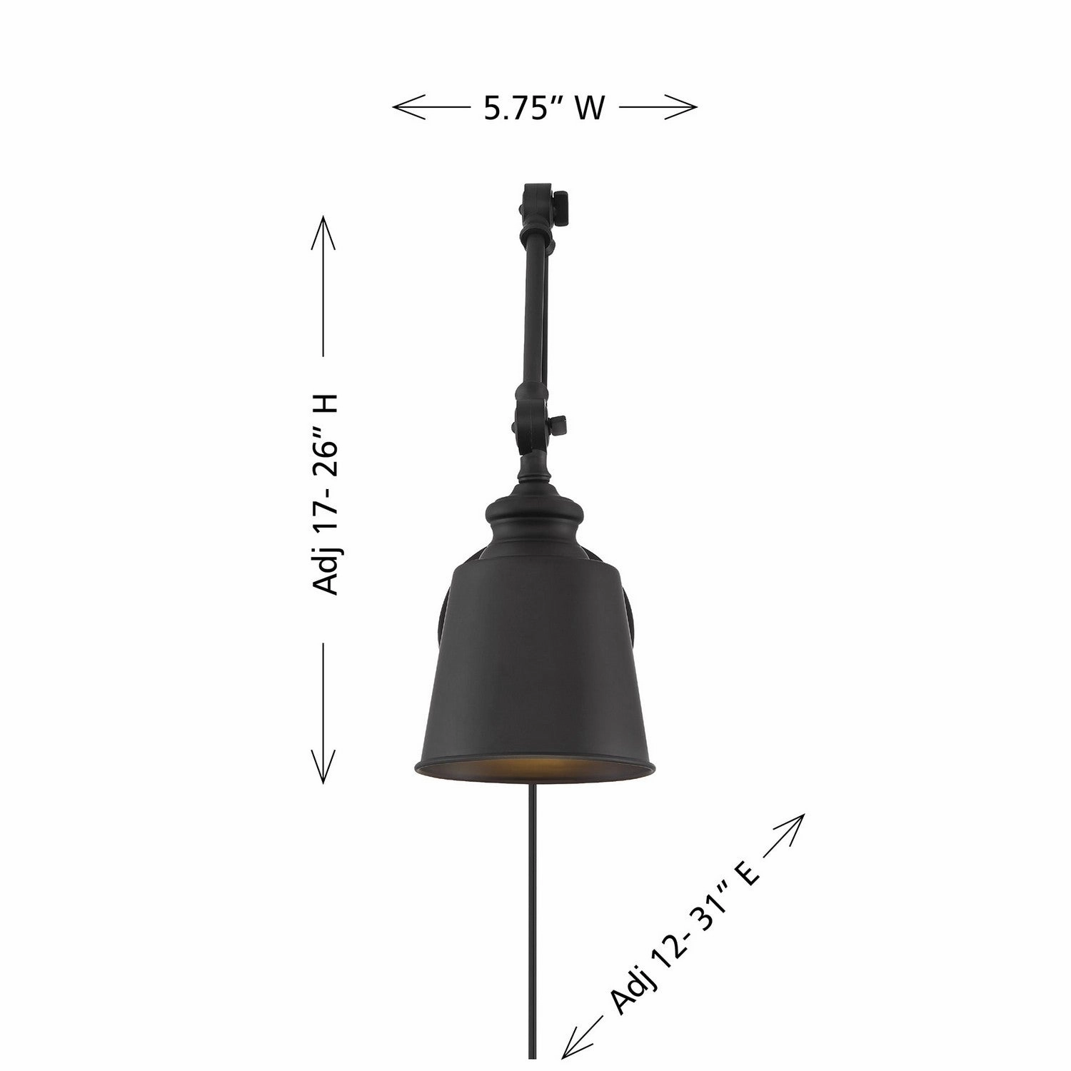 One Light Wall Sconce (Set of 2) Matte Black Budget Wall Lights now available