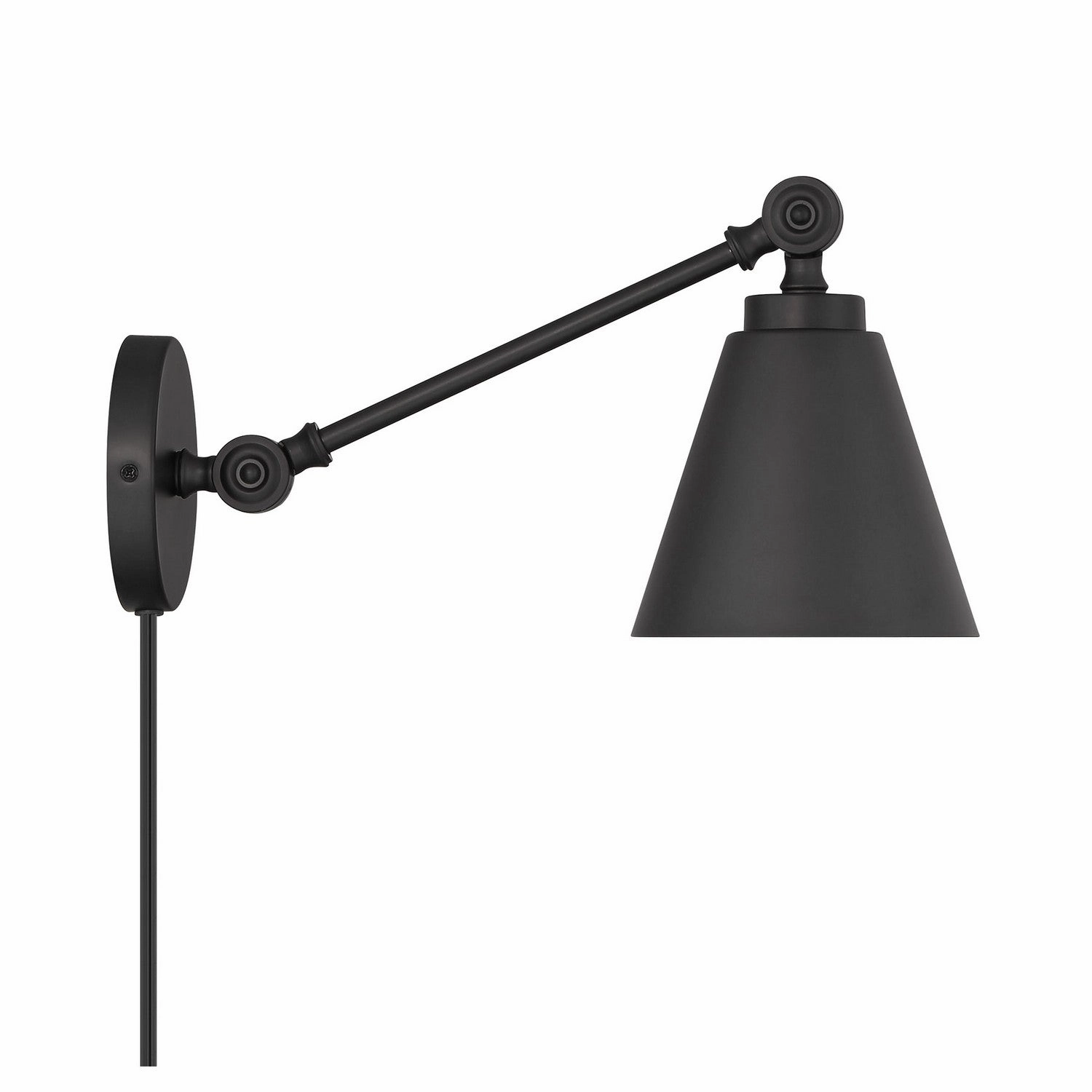 One Light Wall Sconce (Set of 2) Matte Black Budget Wall Lights now available