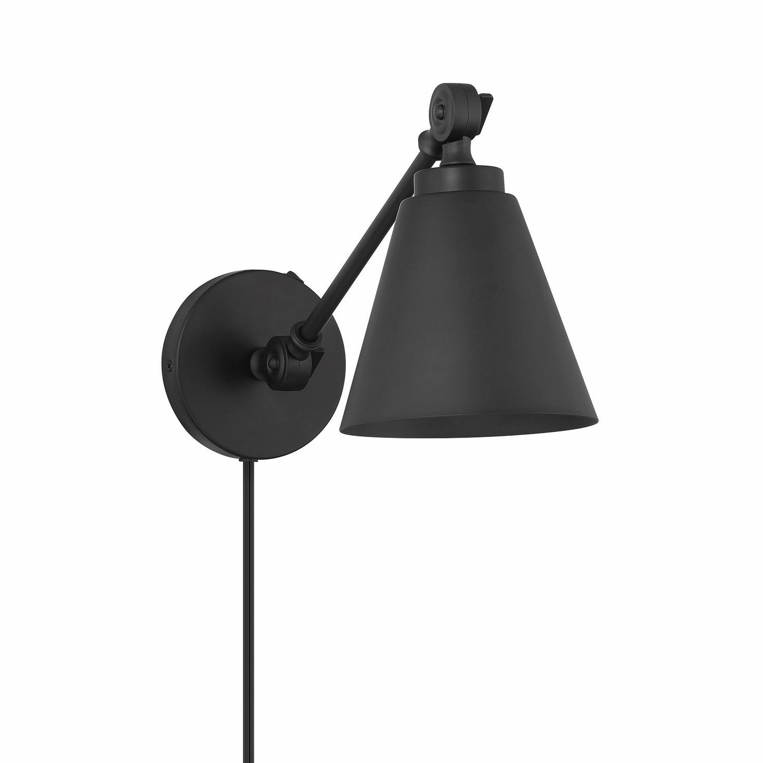 One Light Wall Sconce (Set of 2) Matte Black Budget Wall Lights now available