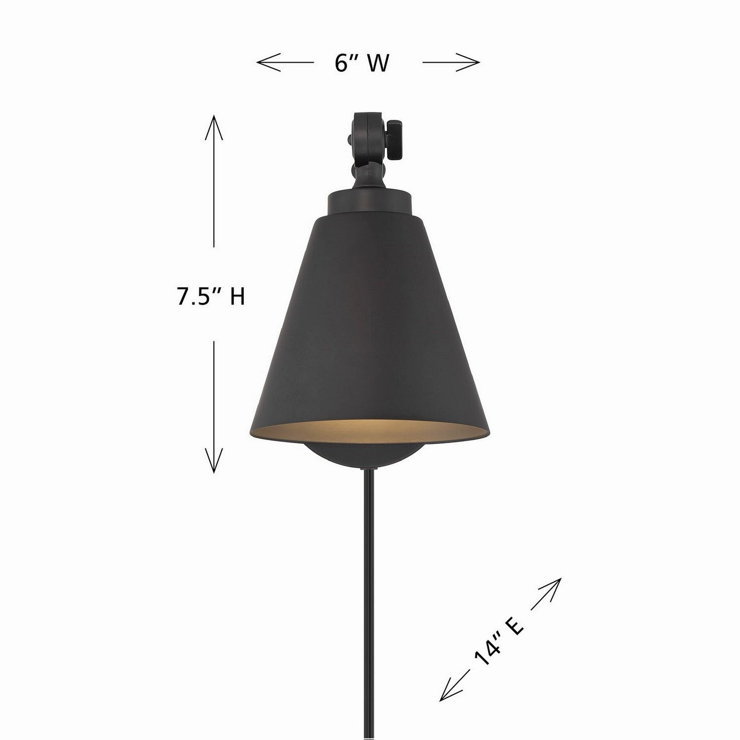 One Light Wall Sconce (Set of 2) Matte Black Budget Wall Lights now available
