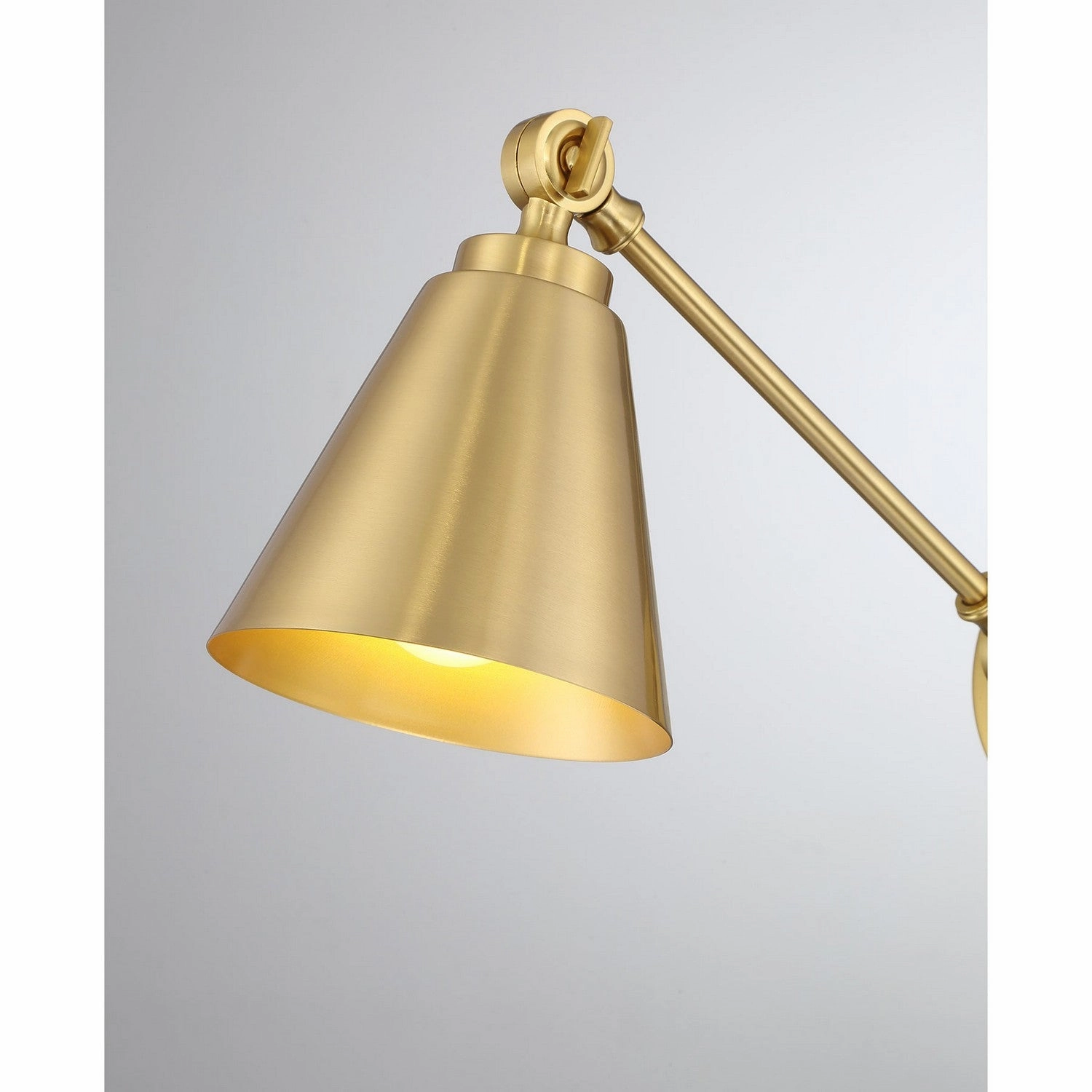 One Light Wall Sconce (Set of 2) Natural Brass Budget Wall Lights now available