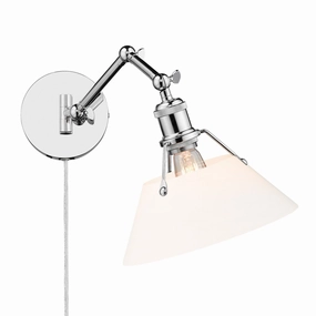 Orwell One Light Wall Sconce Chrome Wall Lights for decor discount