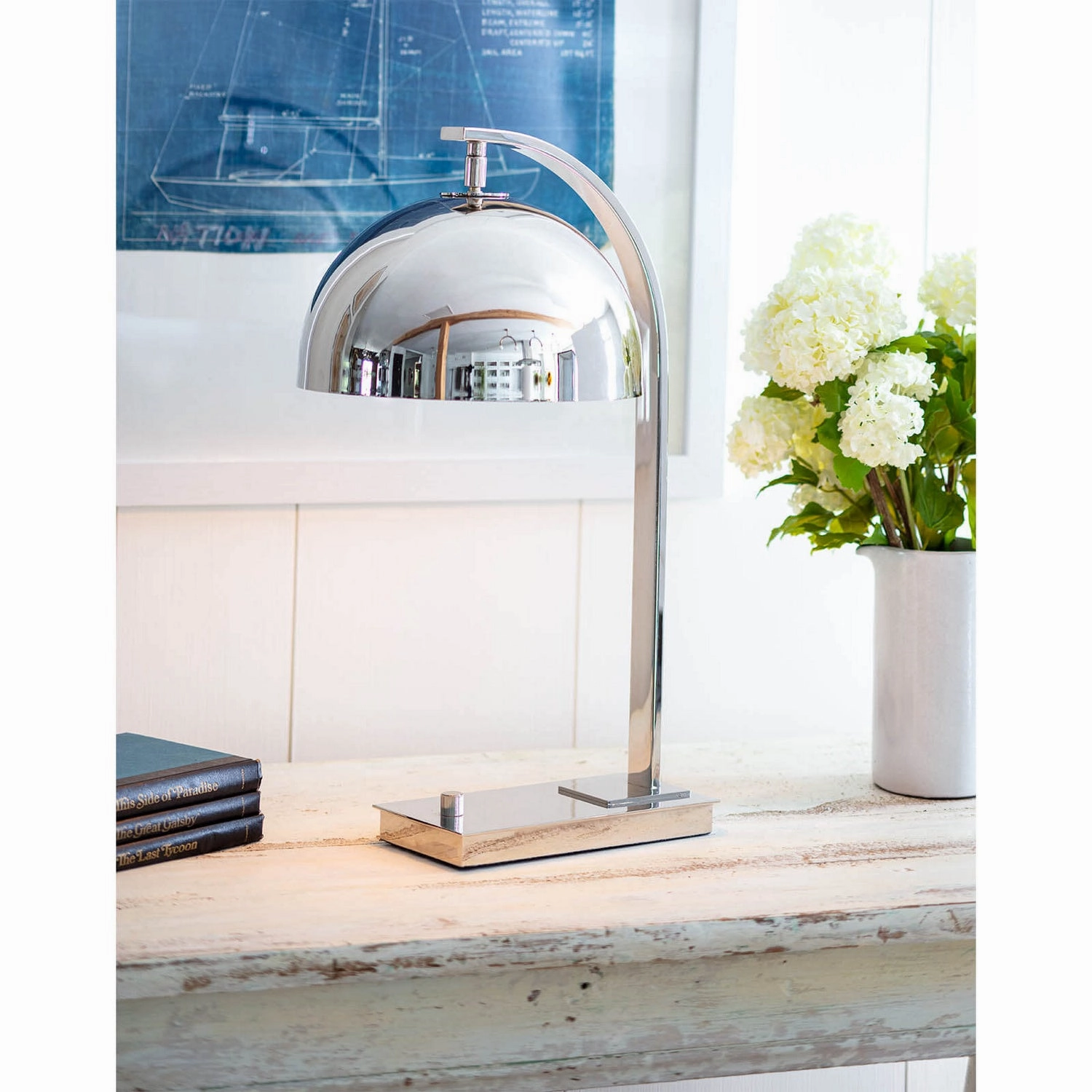Otto One Light Desk Lamp Polished Nickel Desk Lamps online discount