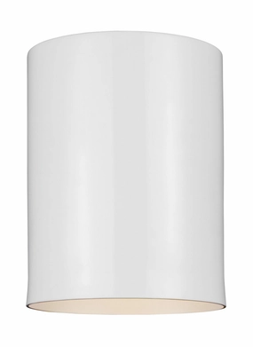 Outdoor Cylinders One Light Outdoor Flush Mount White Outdoor Ceiling Mount Lighting hot sale